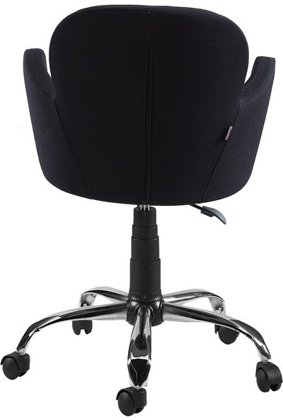 Sandino Kelebek - Siyah , Kumaş , Metal Ayaklı Ofis Çalışma Sandalyesi
