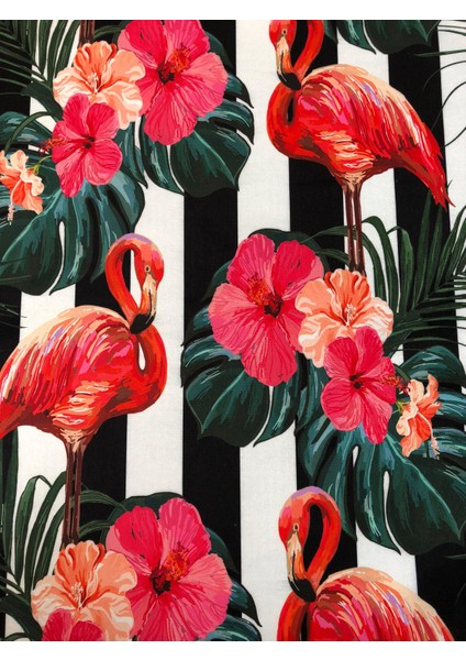 Flamingo Desen Dijital Baskı Döşemelik Kumaş