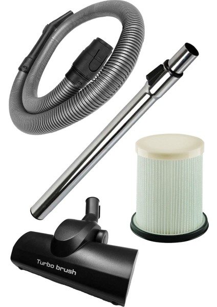 Arnica Bora 3000 4000 5000 7000 Süpürge Hortum Boru Turbo Başlık Filtre Seti 4'lü (Kilitli)