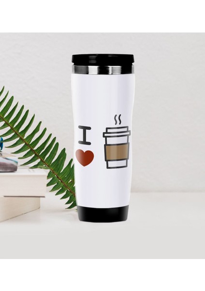 Gift Coffee Tasarımlı Çelik Termos Bardak-35