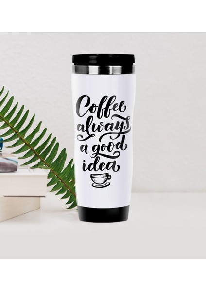 Gift Coffee Tasarımlı Çelik Termos Bardak-29