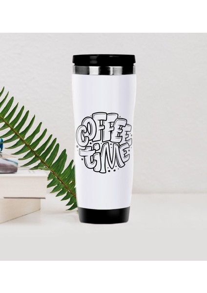 Gift Coffee Tasarımlı Çelik Termos Bardak-26