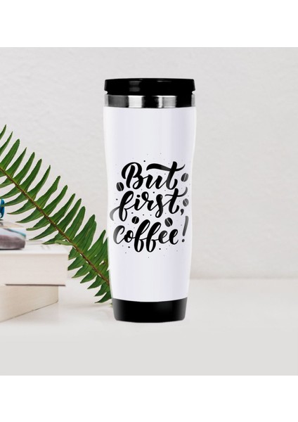Gift Coffee Tasarımlı Çelik Termos Bardak-17