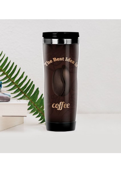 Gift Coffee Tasarımlı Çelik Termos Bardak-10