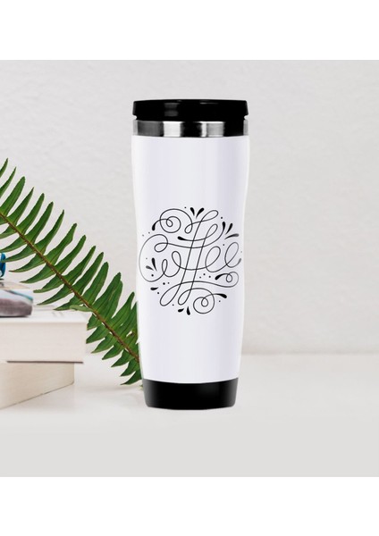 Gift Coffee Tasarımlı Çelik Termos Bardak-9