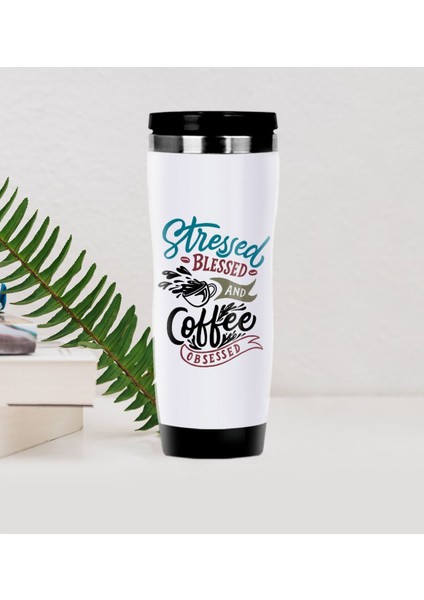 Gift Coffee Tasarımlı Çelik Termos Bardak-6
