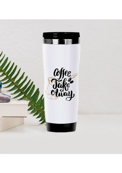 Gift Coffee Tasarımlı Çelik Termos Bardak-5