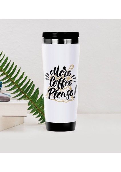 Gift Coffee Tasarımlı Çelik Termos Bardak-4