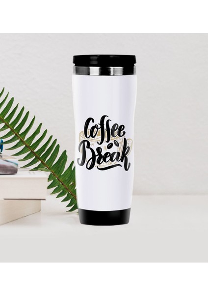 Gift Coffee Tasarımlı Çelik Termos Bardak-3