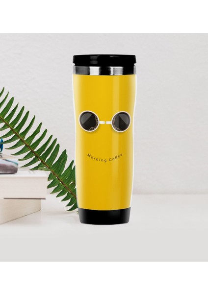 Gift Coffee Tasarımlı Çelik Termos Bardak-1