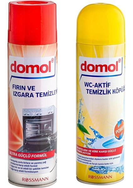 Fırın Temizleme + Tuvalet Temizleme Köpüğü 500 ml x 2'li