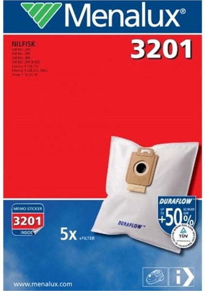 3201 Nilfisk Power Uyumlu Toz Torbası (5 Paket)