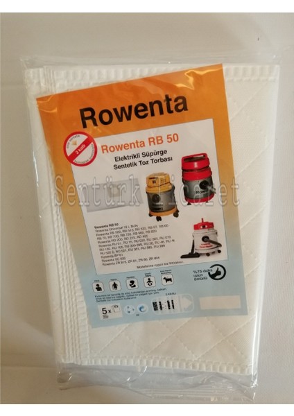 Ru 01 Ru 15 Ru 020 Ru 065 Ru 070 Süpürge Torbası 5 Adet