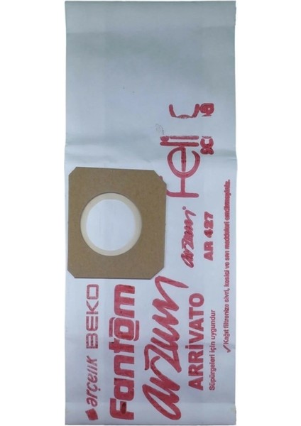 Arçelik - Beko Yıkamalı S 6960 Süpürge Kağıt Toz Torbası 10 Adet