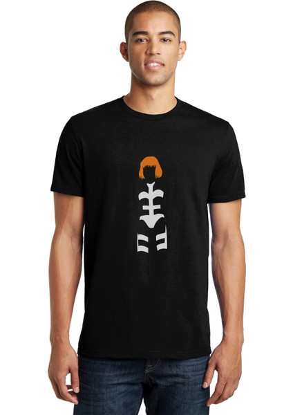 Silhouette The Fifth Element Leeloo Baskılı Siyah Erkek Örme Tişört