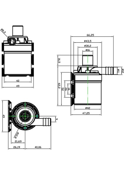 12 Volt Dalgıç Su Pompası Saat/800 Litre (Boy 8 cm , En 5 cm , Yükseklik 6,5 cm) indirimleri