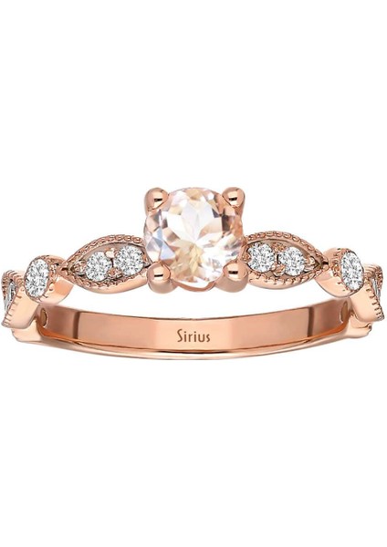 Pırlanta ve Morganite Taşlı Vintage Yüzük 0441R0031