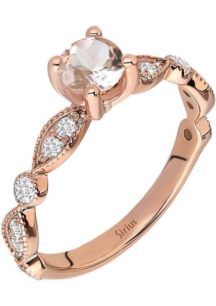 Pırlanta ve Morganite Taşlı Vintage Yüzük 0441R0031 fiyatları