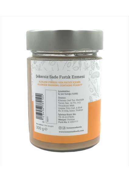 Doğal Fıstık Ezmesi 300 gr fiyatları