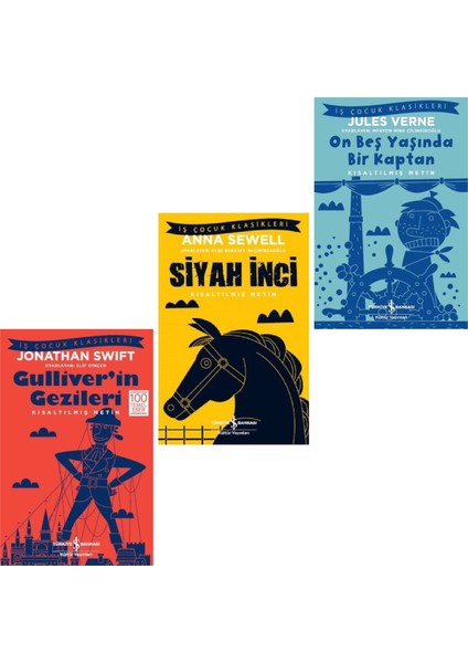 Gulliver'in Gezileri - Siyah Inci - On Beş Yaşında Bir Kaptan 3 Kitap
