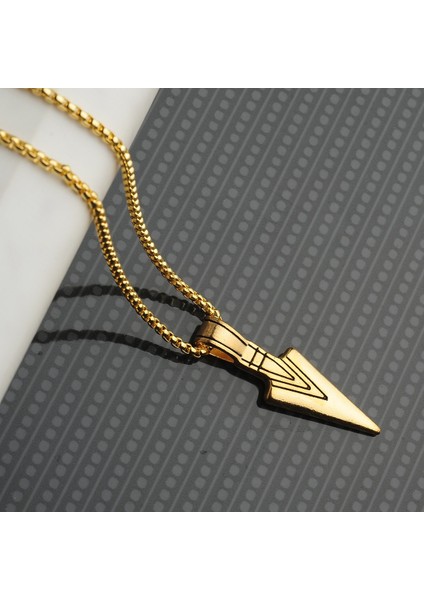 Stainles Steel Ok Ucu Tasarım Erkek Çelik Kolye modelleri