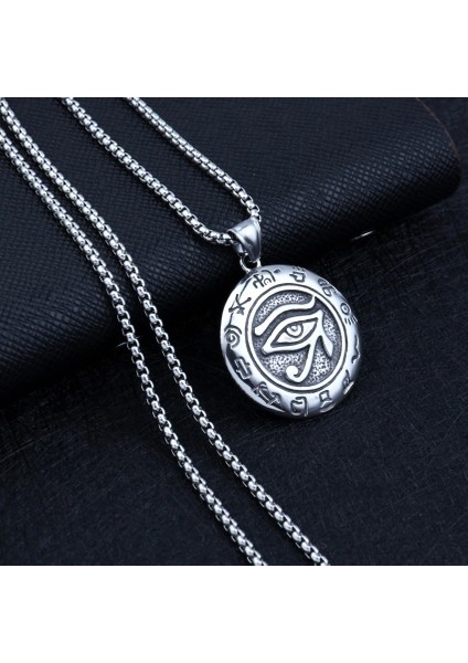 Eye Of Horus Mısır Mitolojisi Horus Gözü Antik Çelik Kolye