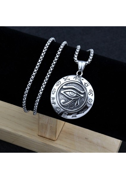 Eye Of Horus Mısır Mitolojisi Horus Gözü Antik Çelik Kolye