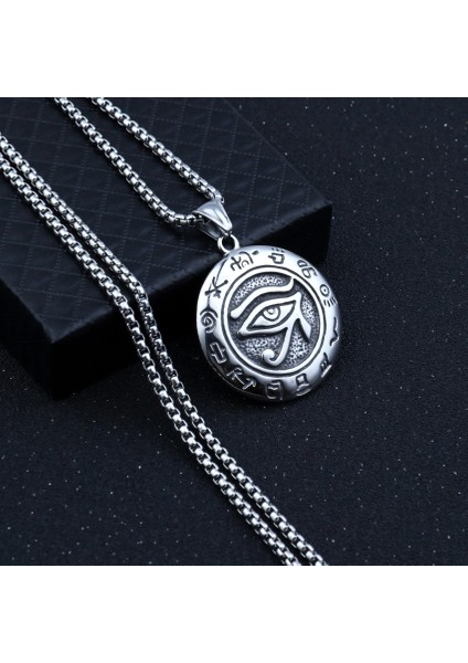 Eye Of Horus Mısır Mitolojisi Horus Gözü Antik Çelik Kolye