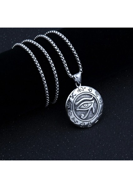 Eye Of Horus Mısır Mitolojisi Horus Gözü Antik Çelik Kolye