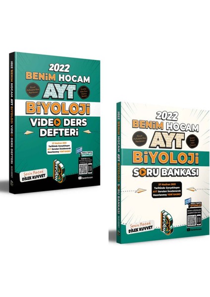 2022 AYT Biyoloji Video Ders Defteri ve Soru Bankası Seti