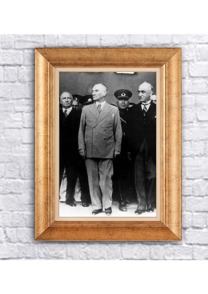 Çerçeveli Atatürk Kanvas Tablo