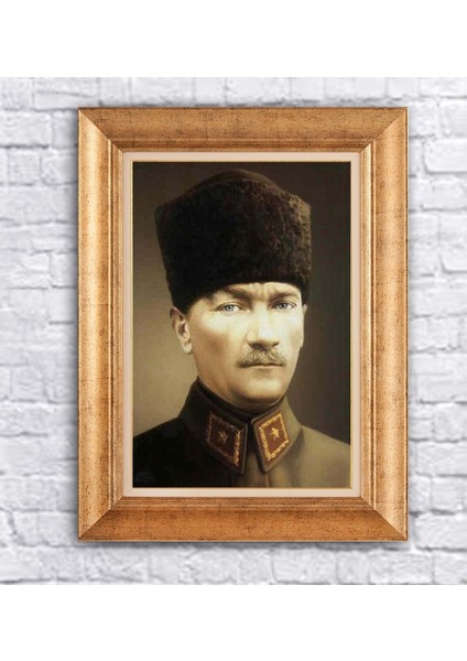 Çerçeveli Atatürk Kanvas Tablo