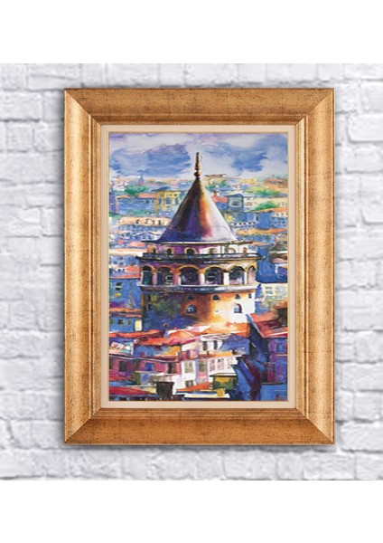 Çerçeveli Pasportolu Istanbul Kanvas Tablo
