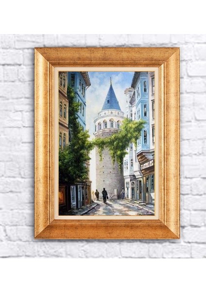 Çerçeveli Pasportolu Istanbul Kanvas Tablo