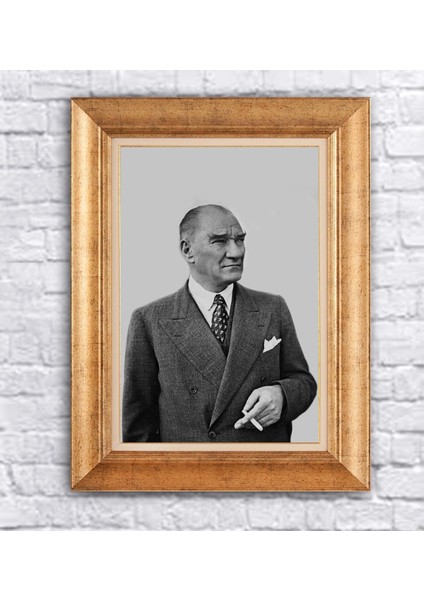 Çerçeveli Atatürk Kanvas Tablo