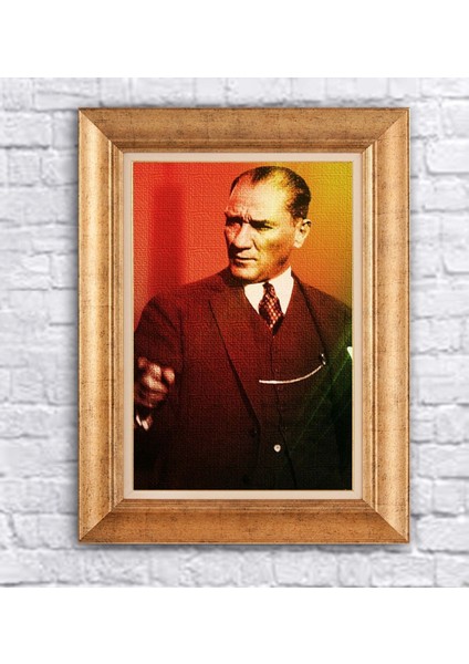 Çerçeveli Atatürk Kanvas Tablo