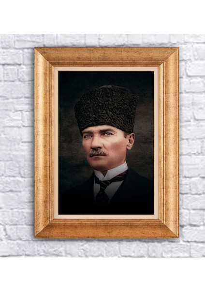 Çerçeveli Atatürk Kanvas Tablo