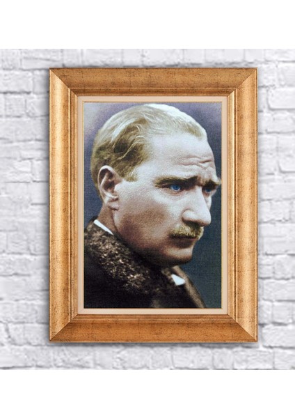 Çerçeveli Mustafa Kemal Atatürk Kanvas Tablo