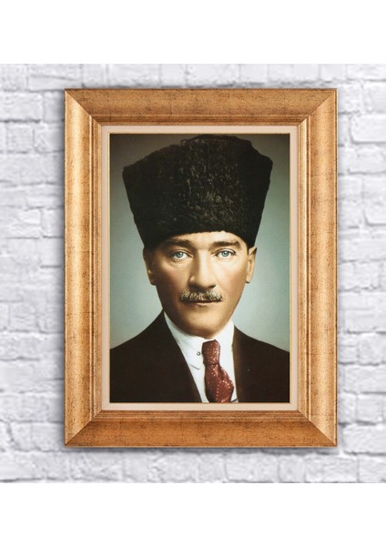 Çerçeveli Atatürk Kanvas Tablo