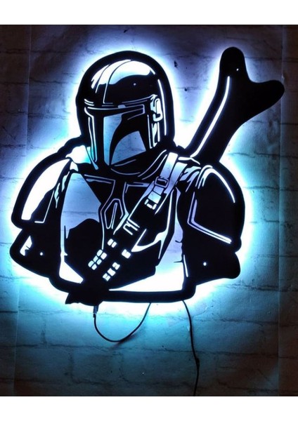 Star Wars Ledli Duvar Süsü Mdf Tablo Duvar Aksesuarı Ahşap Tablo