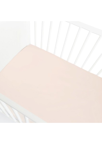 Bebek Lastikli Çarşaf Pudra/somon