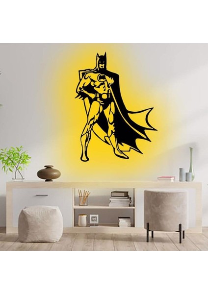 Batman Ledli Duvar Süsü Mdf Tablo Duvar Aksesuarı Ahşap Tablo