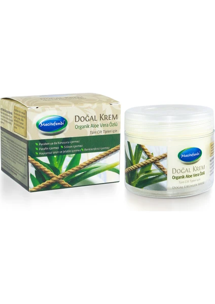 Doğal Organik Aloe Vera Özlü Krem 100 ml