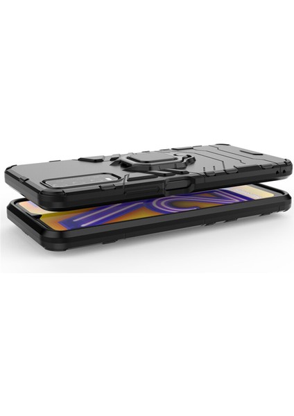 Vivo Y20 - Vivo Y20S Batman Serisi Yüzük Standlı Armor Kılıf - Siyah fiyatları