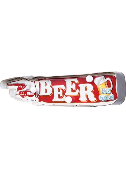 Beer Yön Tabelası Pano Vintage LED Ampülü