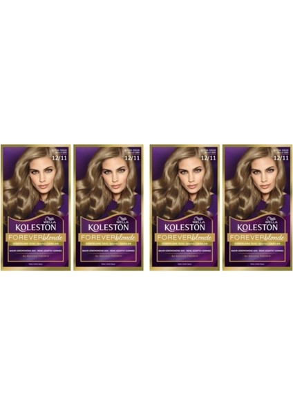 Koleston Kit Saç Boyası 12/11 Yoğun Küllü Sarı x 4 Adet