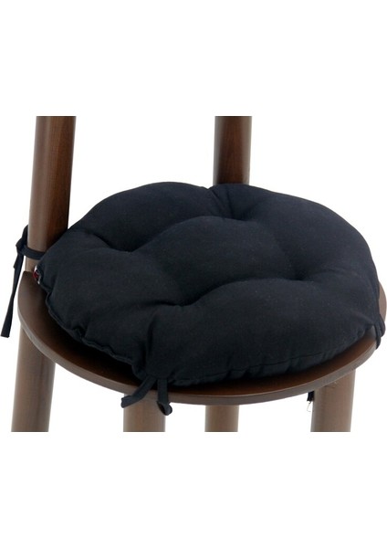 Yuvarlak Sandalye Minderi 40 x 40 cm Siyah