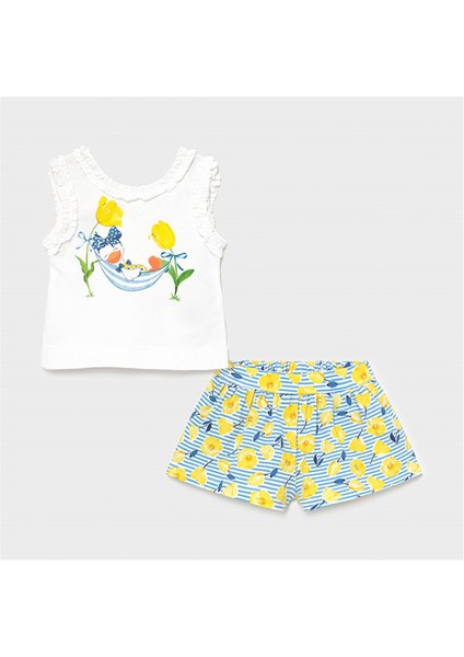 Kız Bebek T-Shirt Şort 2 Li Set