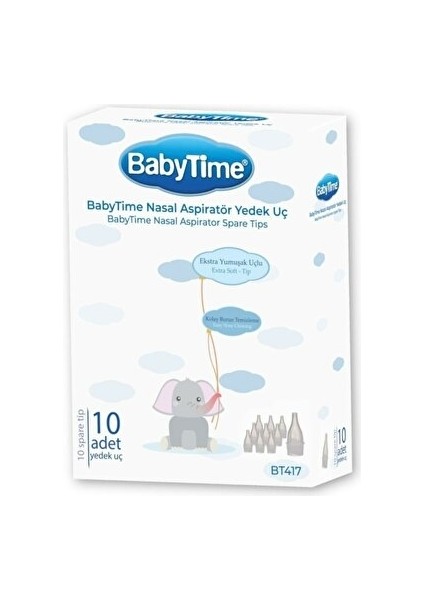 Babytime BT417 Nazal Burun Aspıratörü Yedek Uç 10 Adet