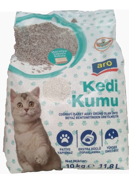 Marsilya Sabunu Kokulu Bentonit Kedi Kumu 10 kg